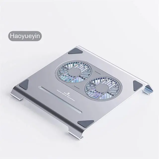 Main image of silver  Laptop Cooling Pad Gaming Aluminum Laptop Stand Notebook Computer Radiator Bracket with Fans and USB Port for MacBook