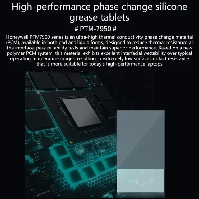 Alt view image 3 of 6 - D  PTM7950 Thermal Pad For Computer Notebook GPU CPU Phase-change Heat Dissipation Silicone Pad Gasket 8.5W