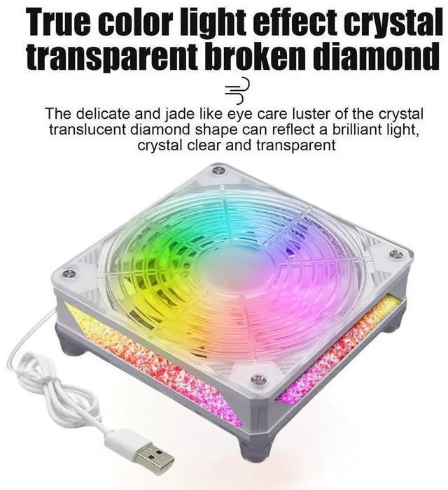 Alt view image 4 of 7 - Blue  USB Portable Cooling Fan Efficient Heat Dissipation Laptop Cooling Base Silent Fan Radiator Luminouss Cooling Pad Laptop Stand