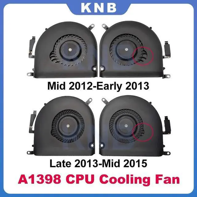 Alt view image 2 of 7 - Mid 2012-Early 2013  Original A1398 FanRight For Macbook Pro Retina 15" A1398 Cooling Fan 923-0091 923-00922012 610-01912014 2015