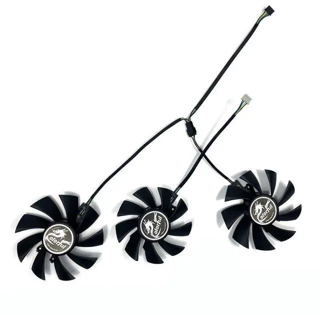 Alt view image 3 of 7 - 2pcs  New  Cooling Fan 75MM 85MM 4PIN iGame RTX2070 SUPER RTX2060 for Colorful GeForce GTX 1660 SUPER Ultra RTX 2060 Ultra GPU Fan