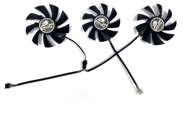 Alt view image 4 of 7 - 2pcs  New  Cooling Fan 75MM 85MM 4PIN iGame RTX2070 SUPER RTX2060 for Colorful GeForce GTX 1660 SUPER Ultra RTX 2060 Ultra GPU Fan