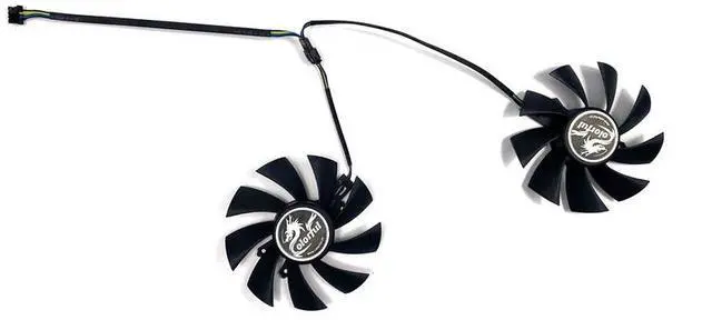Alt view image 7 of 7 - 2pcs  New  Cooling Fan 75MM 85MM 4PIN iGame RTX2070 SUPER RTX2060 for Colorful GeForce GTX 1660 SUPER Ultra RTX 2060 Ultra GPU Fan