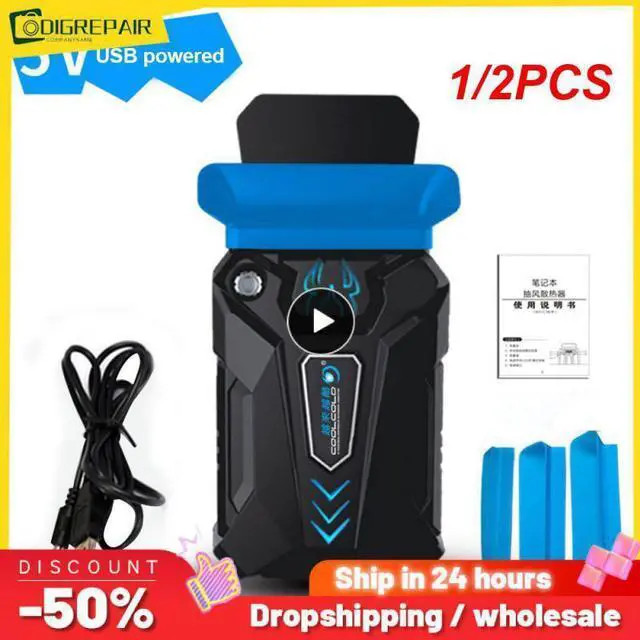Alt view image 2 of 7 - Style A 2pcs  1/2PCS Vacuum Laptop Cooler Cooling radiator USB Air Cooler Extracting Cooling Fan Notebook Cooler Support Laptop Accessories