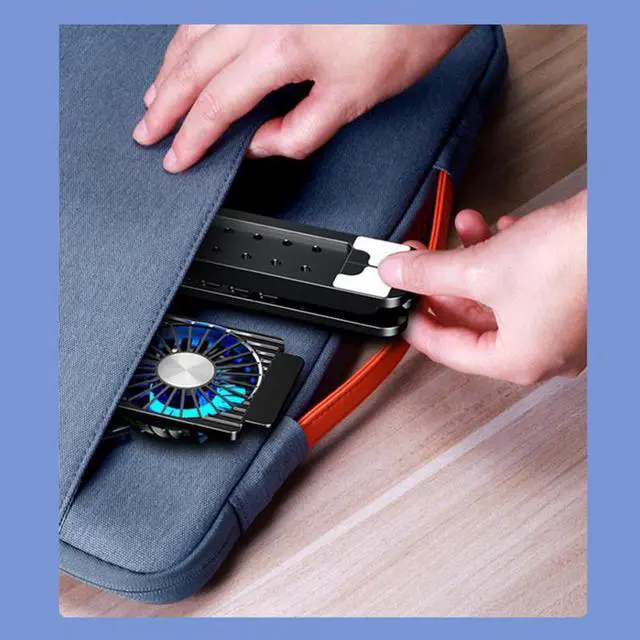 Alt view image 3 of 6 - Silvery  Foldable Laptop Radiator And Holder, Cooling Pad Bracket With Silent Fan For Macbook Tablet Notebook Stand Table For Laptop Acce