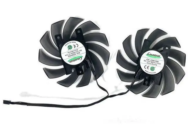 Alt view image 3 of 5 - 1set  87mm  CF-12915S 4Pin  GPU Cooling Fan  For INNO3D GeForce GTX 1660 RTX 2060 SUPER 6GB Twin X2 Graphics Video Card Cooler Fan