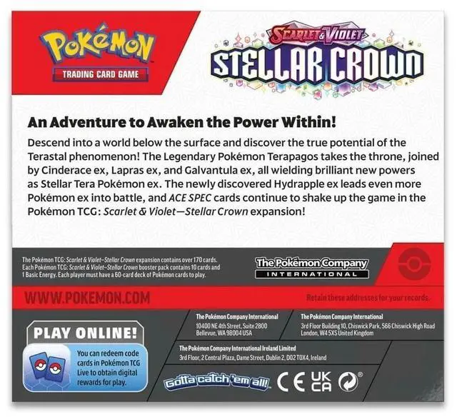 Alt view image 3 of 9 - Pokemon TCG: Scarlet & Violet - Stellar Crown Booster Box