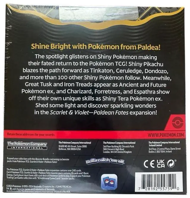 Alt view image 3 of 3 - Pokemon TCG: Scarlet & Violet - Paldean Fates Booster Bundle