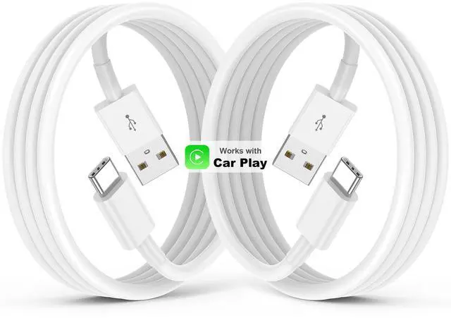 Main image of Ailawuu Car Carplay Charger Cable for iPhone 16/15 Plus/Pro/Pro Max,USB A to USB C Cable 3FT 2Pack,Car Fast Charging Cord for iPad 10th,iPad Pro 12.9/11,iPad Air 5th/4th