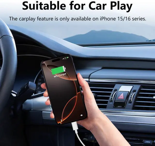 Alt view image 3 of 6 - Ailawuu Car Carplay Charger Cable for iPhone 16/15 Plus/Pro/Pro Max,USB A to USB C Cable 3FT 2Pack,Car Fast Charging Cord for iPad 10th,iPad Pro 12.9/11,iPad Air 5th/4th