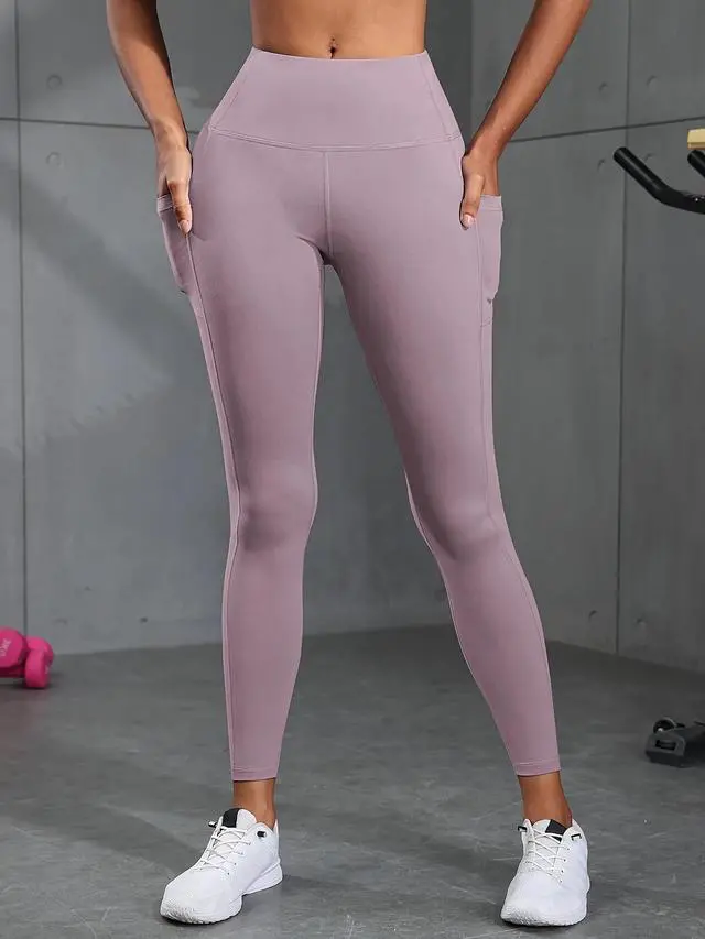 Alt view image 3 of 6 - 6pcs High Waisted Yoga Leggings With Pockets For Women, Sport Workout Leggings