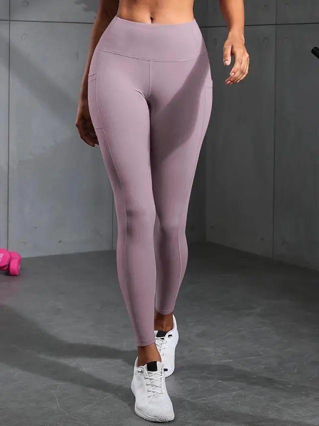 Alt view image 6 of 6 - 6pcs High Waisted Yoga Leggings With Pockets For Women, Sport Workout Leggings