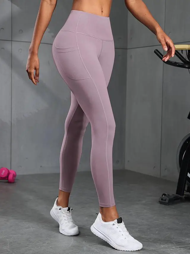 Alt view image 5 of 6 - 6pcs High Waisted Yoga Leggings With Pockets For Women, Sport Workout Leggings