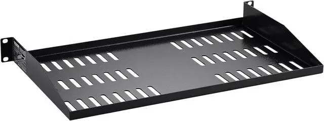 Alt view image 4 of 6 - 2PCS 1U Server Rack Shelf, Universal Vented Rack Mount Cantilever Tray for 19 inch Network Equipment Rack & Cabinet, 10" Deep Rack Mount Shelf, Weight Capacity 50 lbs Wall Mount Rack Shelf