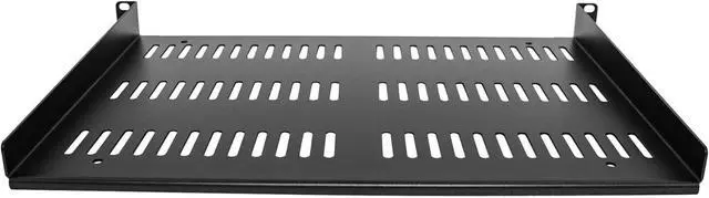 Alt view image 5 of 6 - 1U Server Rack Shelf - Universal Vented Rack Mount Cantilever Tray for 19" Network Equipment Rack & Cabinet - Durable Design - Weight Capacity 55lb/25kg - 12" Deep (SHELF-1U-12-FIXED-V)