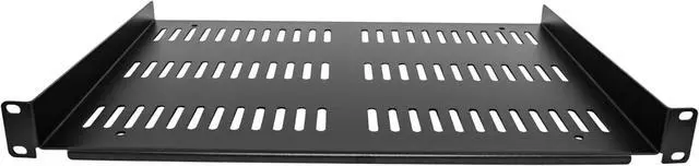 Alt view image 4 of 6 - 1U Server Rack Shelf - Universal Vented Rack Mount Cantilever Tray for 19" Network Equipment Rack & Cabinet - Durable Design - Weight Capacity 55lb/25kg - 12" Deep (SHELF-1U-12-FIXED-V)