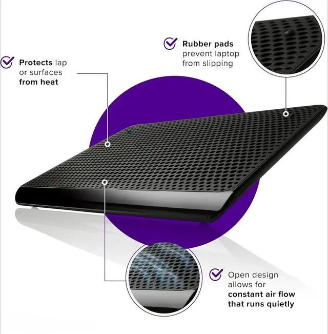 Alt view image 5 of 5 - Chill Mat for up to 16-Inch Laptop, Black (PA248U5)