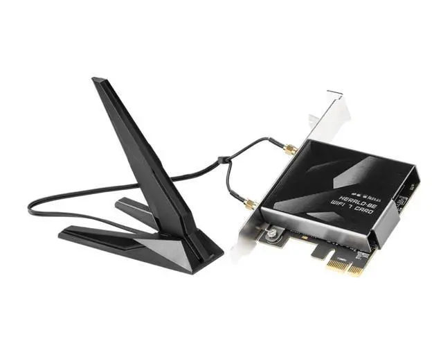 Alt view image 2 of 5 - Herald-BE WI-FI 7 MAX (Wi-Fi 7, 802.11BE, Bluetooth 5.4, PCIe, Multi-Link Operation Technology, External Antenna)
