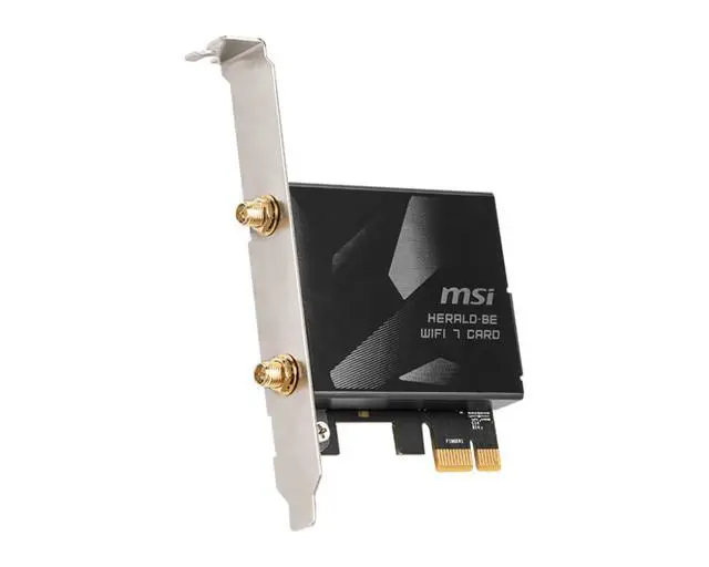 Alt view image 3 of 5 - Herald-BE WI-FI 7 MAX (Wi-Fi 7, 802.11BE, Bluetooth 5.4, PCIe, Multi-Link Operation Technology, External Antenna)