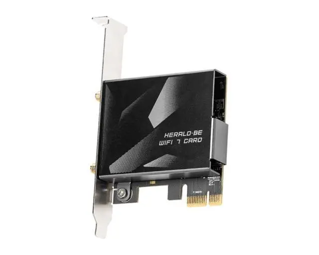 Alt view image 4 of 5 - Herald-BE WI-FI 7 MAX (Wi-Fi 7, 802.11BE, Bluetooth 5.4, PCIe, Multi-Link Operation Technology, External Antenna)