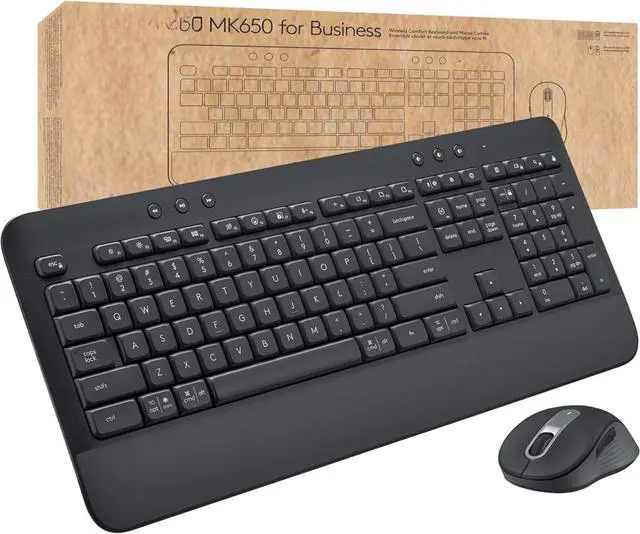 Main image of MK650 Combo for Business, Wireless Mouse and Keyboard, Logi Bolt, Bluetooth, SmartWheel, Globally Certified, Windows/Mac/Chrome/Linux - Graphite