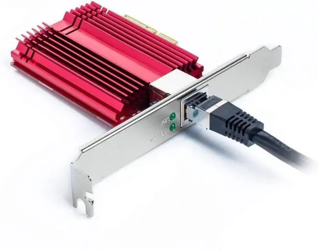 Alt view image 4 of 4 - 10GB PCIe Network Card (TX401)-PCIe to 10 Gigabit Ethernet Adapter,Supports Windows 11/10/8.1/8/7, Servers 2019/2016/2012 R2, and Linux, Including a CAT6A Cable