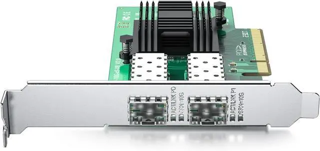 Alt view image 5 of 5 - 10Gb PCI-E NIC Network Card, Dual SFP+ Port, with Intel 82599ES Controller, PCI Express Ethernet LAN Adapter Support Windows Server/Linux/VMware, Compare to Intel X520-DA2(E10G42BTDA)