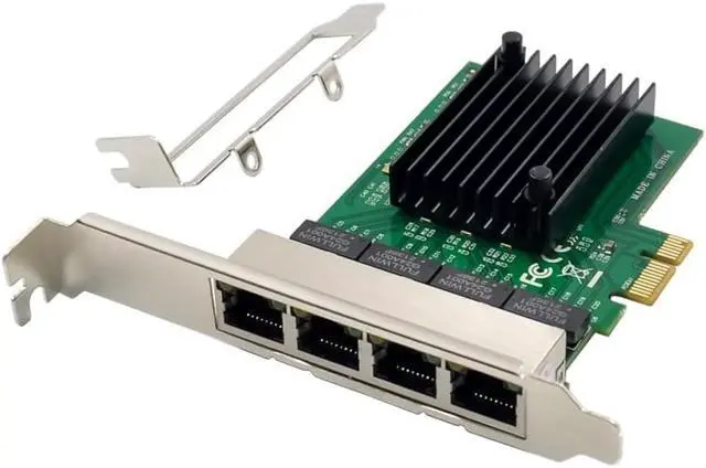 Alt view image 2 of 5 - M-NA3840 PCI-E 4-Port Quad 10/100/1000Mbps Gigabit Ethernet PCI Express (PCIe x1) Server Network Card/Network Adapter, Realtek RTL8111F Chipset, Windows 11 & Linux Supported