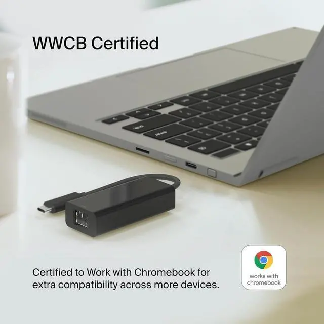 Alt view image 4 of 6 - USB Type C to 2.5 Gb Ethernet Adapter, USB-IF Certified Thunderbolt 3 & 4 / USB-C to LAN Network Adapter Compatible with MacBook Pro/Air, iPad Pro, XPS, Surface, and Other USB C Devices