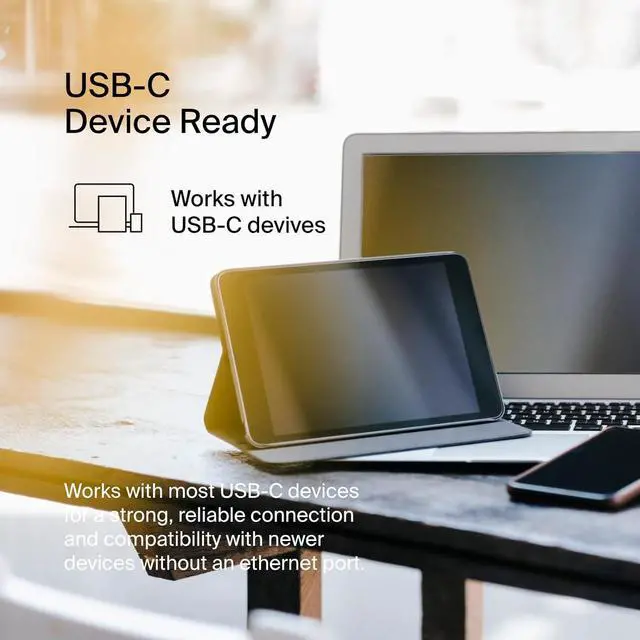 Alt view image 5 of 6 - USB Type C to 2.5 Gb Ethernet Adapter, USB-IF Certified Thunderbolt 3 & 4 / USB-C to LAN Network Adapter Compatible with MacBook Pro/Air, iPad Pro, XPS, Surface, and Other USB C Devices