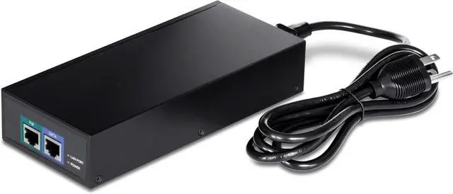 Alt view image 6 of 6 - FOR-10G PoE++ Injector, Supplies PoE (15.4W), PoE+ (30W), or PoE++ (90W), Converts a Non-PoE Port to A PoE ++ 10G Port, Metal Housing, Black, TPE-319GI