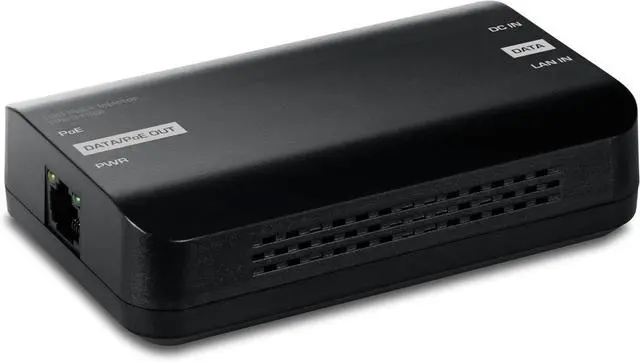 Main image of 10G PoE+ Injector, TPE-315GI, Convert Non-PoE Port to a PoE+ Port, PoE (15.4W) or PoE+ (30W), 10GBASE-T Compliant, Up to 100m (328 ft.), Black