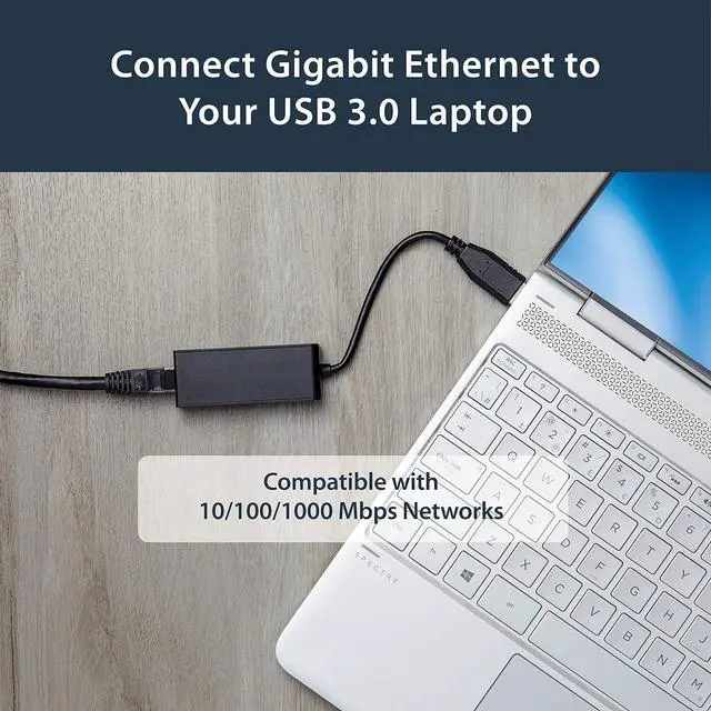 Alt view image 4 of 4 - USB 3.0 to Gigabit Ethernet NIC Network Adapter - USB to RJ45 for 10/100/1000 Network