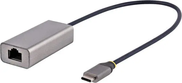 Main image of USB-C to Ethernet Adapter, 10/100/1000 Mbps, Gigabit Network Adapter, ASIX AX88179A, 1ft/30cm Cable, Windows/macOS/Linux