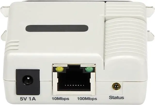 Alt view image 2 of 4 - Ethernet to Parallel Network Print Server, 10/100Mbps LAN, WebUI, Centronics Ethernet Printer Server Adapter, TAA