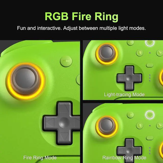 Alt view image 4 of 4 - Ultimate 2 Wireless Controller for Windows, Android,Steam Deck, TMR Joysticks, 1000Hz Polling Rate, Tactile/Hall Triggers, Motion Control, Programmable Back Paddle Buttons & L4/R4 Bumpers,Green