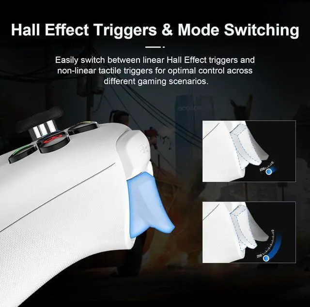 Alt view image 3 of 3 - Ultimate 2 Wireless Controller for Windows, Android, Steam Deck, TMR joysticks, 1000Hz Polling Rate, Tactile/Hall Triggers, Motion Control, Programmable L4/R4 Bumpers&2 Back Paddle Buttons, White