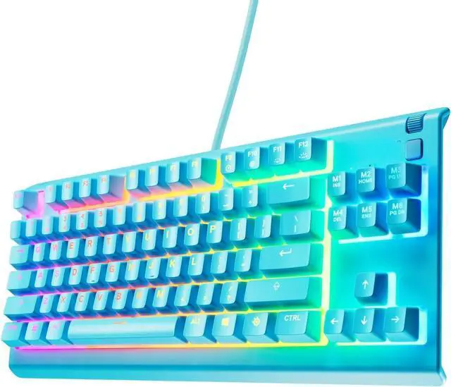 Main image of FOR-Apex 3 TKL Aqua RGB Gaming Keyboard  Tenkeyless Compact Form Factor  8-Zone RGB Illumination  Water and Dust Resistant  Whisper-Quiet Gaming Switch