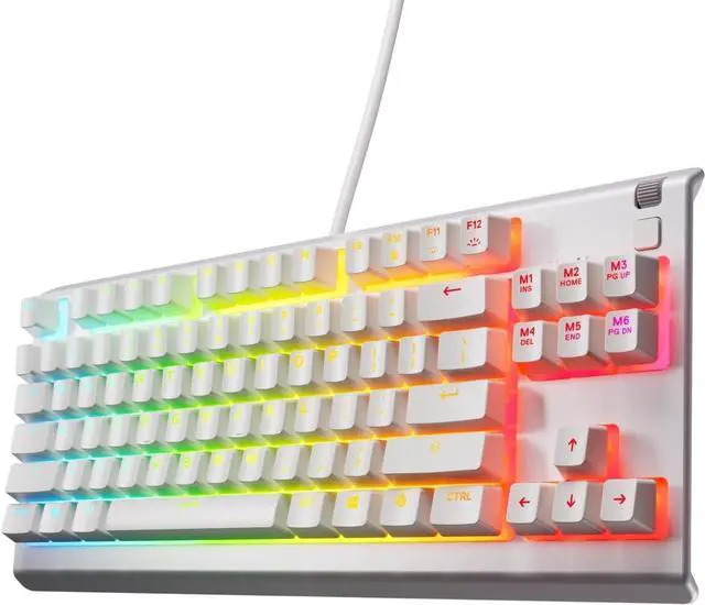 Main image of FOR-Apex 3 TKL White RGB Gaming Keyboard  Tenkeyless Compact Form Factor  8-Zone RGB Illumination  Water and Dust Resistant  Whisper-Quiet Gaming Switch
