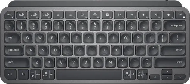Main image of MX Keys Mini Minimalist Wireless Illuminated Keyboard, Compact, Bluetooth, Backlit, USB-C, Compatible with Apple macOS, iOS, Windows, Linux, Android, Metal Build - Graphite
