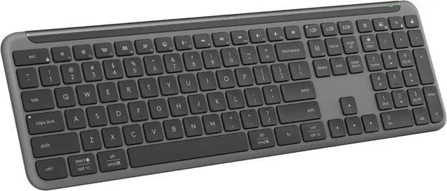 Main image of Signature Slim K950 Wireless Keyboard, Sleek Design, Switch Typing Between Devices, Quiet Typing, Bluetooth, Multi-OS, Windows, Mac, Chrome - Graphite