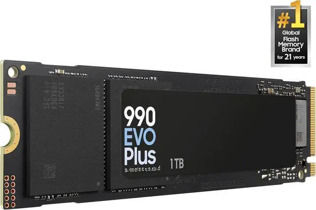 Alt view image 2 of 5 - 990 EVO Plus SSD 1TB, PCIe Gen 4x4, Gen 5x2 M.2 2280, Speeds Up-to 7,250 MB/s, Upgrade Storage for PC/Laptops, HMB Technology and Intelligent Turbowrite 2.0, (MZ-V9S1T0B/AM)