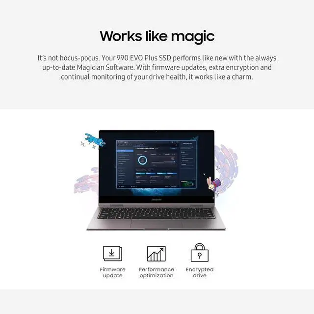 Alt view image 5 of 5 - 990 EVO Plus SSD 1TB, PCIe Gen 4x4, Gen 5x2 M.2 2280, Speeds Up-to 7,250 MB/s, Upgrade Storage for PC/Laptops, HMB Technology and Intelligent Turbowrite 2.0, (MZ-V9S1T0B/AM)