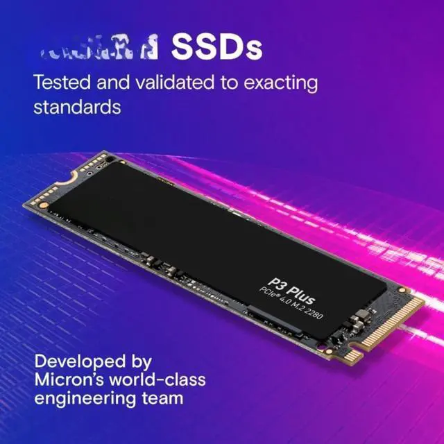 Alt view image 5 of 5 - P3 Plus 1TB PCIe Gen4 3D NAND NVMe M.2 SSD, up to 5000MB/s - CT1000P3PSSD8