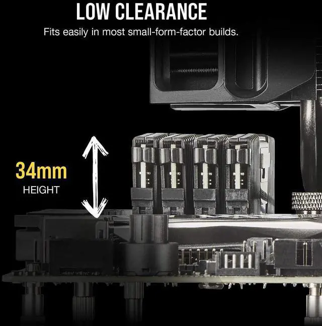 Alt view image 5 of 5 - VENGEANCE LPX DDR4 RAM 32GB (2x16GB) 3200MHz CL16-20-20-38 1.35V Intel AMD Desktop Computer Memory - Black (CMK32GX4M2E3200C16)