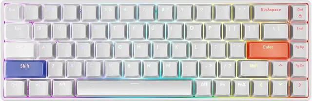 Main image of G65 Rapid Trigger Mechanical Keyboard Magnetic Switch ABS Keycap OEM Gaming Keyboard TKL RGB Compact 65% Size Wired, White