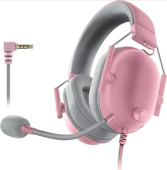 Main image of FOR-BlackShark V2 X Gaming Headset: 7.1 Surround Sound - 50mm Drivers - Memory Foam Cushions - for PC, PS4, PS5, Switch - 3.5mm Audio Jack - Quartz Pink
