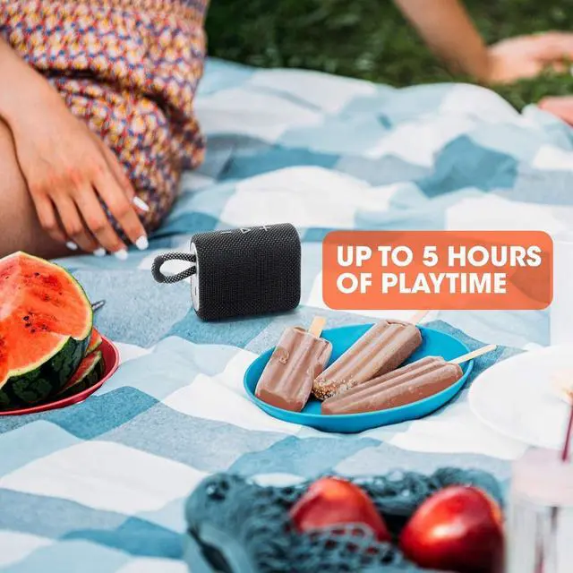 Alt view image 2 of 5 - Go 3 - Portable Mini Bluetooth Speaker, big audio and punchy bass, IP67 waterproof and dustproof, 5 hours of playtime, speaker for home, outdoor and travel (Black)