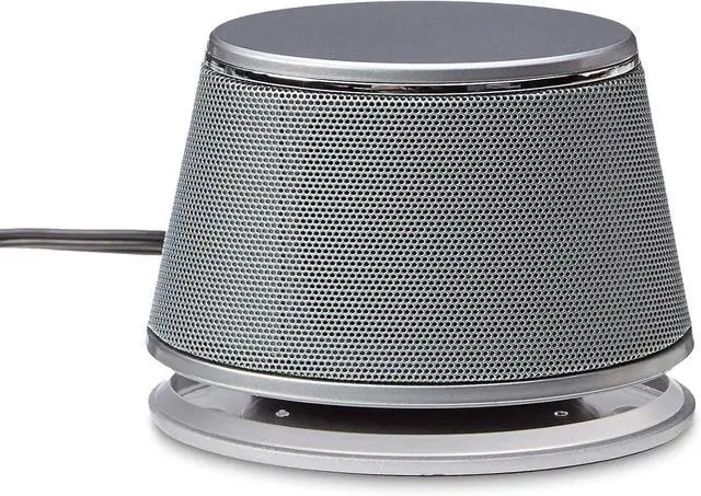 Alt view image 4 of 4 - Stereo 2.0 Speakers for PC or Laptop with Volume Control, 3.5mm Aux input, USB-Powered, 1 Pair, Silver
