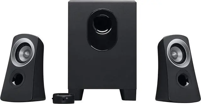 Alt view image 2 of 5 - Z313 2.1 Multimedia Speaker System with Subwoofer, Full Range Audio, 50 Watts Peak Power, Strong Bass, 3.5mm Inputs, PC/PS4/Xbox/TV/Smartphone/Tablet/Music Player - Black